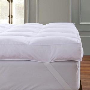 QUEEN ROSE Mattress Topper King Size, Extra Thick Cooling Pillow Top for Firm Beds, Plush Down Alternative Mattress Pad for Back Pain Relief, Breathable & Durable Soft Bed Topper, White