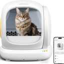 MeoWant Self Cleaning Cat Litter Box, Open-Top Automatic Cat Litter Box with Safety Protection, App Control, Odor-Free, 75L Large Space for Multiple Cats