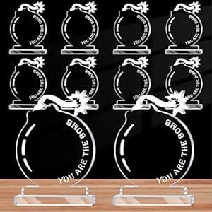Bucherry 10 Pcs Employee Appreciation Awards for Coworker Acrylic Thank You Trophy May You Be Proud of The Work You Do Sign Prizes Retirement Goodbye Farewell Gift for Women Men
(Bomb) 