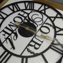 YTAONS Wall Clock Roman Numerals Skeleton Clock Retro Non-Ticking Clocks Living Room Cafe Office Bedroom Home Decor Clocks (Our Home)