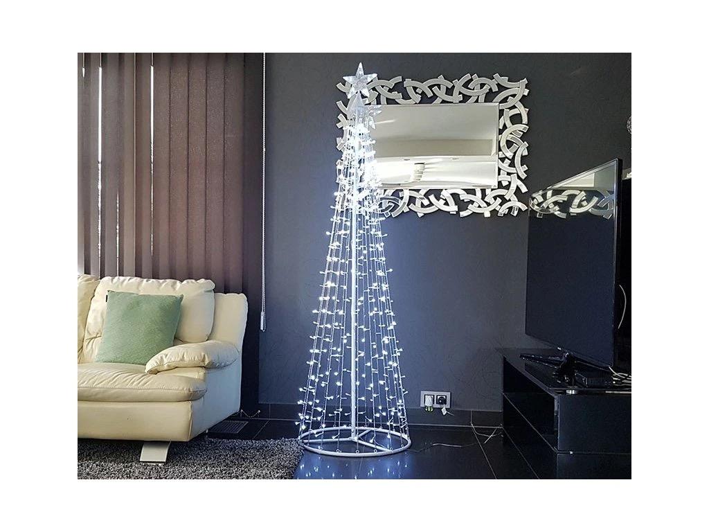 Christmas Cone Tree Cold White 310 LEDs 3x10 ft, Artificial Christmas Tree, Festive Christmas Tree, Xmas Trees, Festive Trees Perfect Holiday Decor