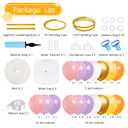 Balloon Arch Kit, 8.2FT & 5FT Free Bending Half Balloon Arch Stand with Base, DIY Gold Half Arch Frame for Birthday Wedding Party Baby Shower Christmas Decorations (Contains 101Pcs Balloons)