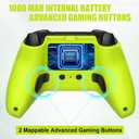 W&O Wireless Controller for With Xbox One, Xbox Series X/S, Xbox One X/S, PC, With RGB LED Light, Mappable Buttons, With 2.4GHZ Wireless Adapter Gamepad (Electric Volt)