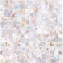 10 - Sheet Pearl Shells Tile Peel and Stick Backsplash, Self Adhesive Wall Tile for Kitchen, Bathroom, Bedroom (11.8"X11.8", Colorful Nature)