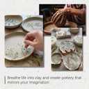 3-Pack Round Pottery Molds Wood Pottery Tools with Handle Top Forms for DIY Bowls Plate Dish Slump Press Art Making Pottery Tools for Handbuilding(4.5" 5.5" 6.5")