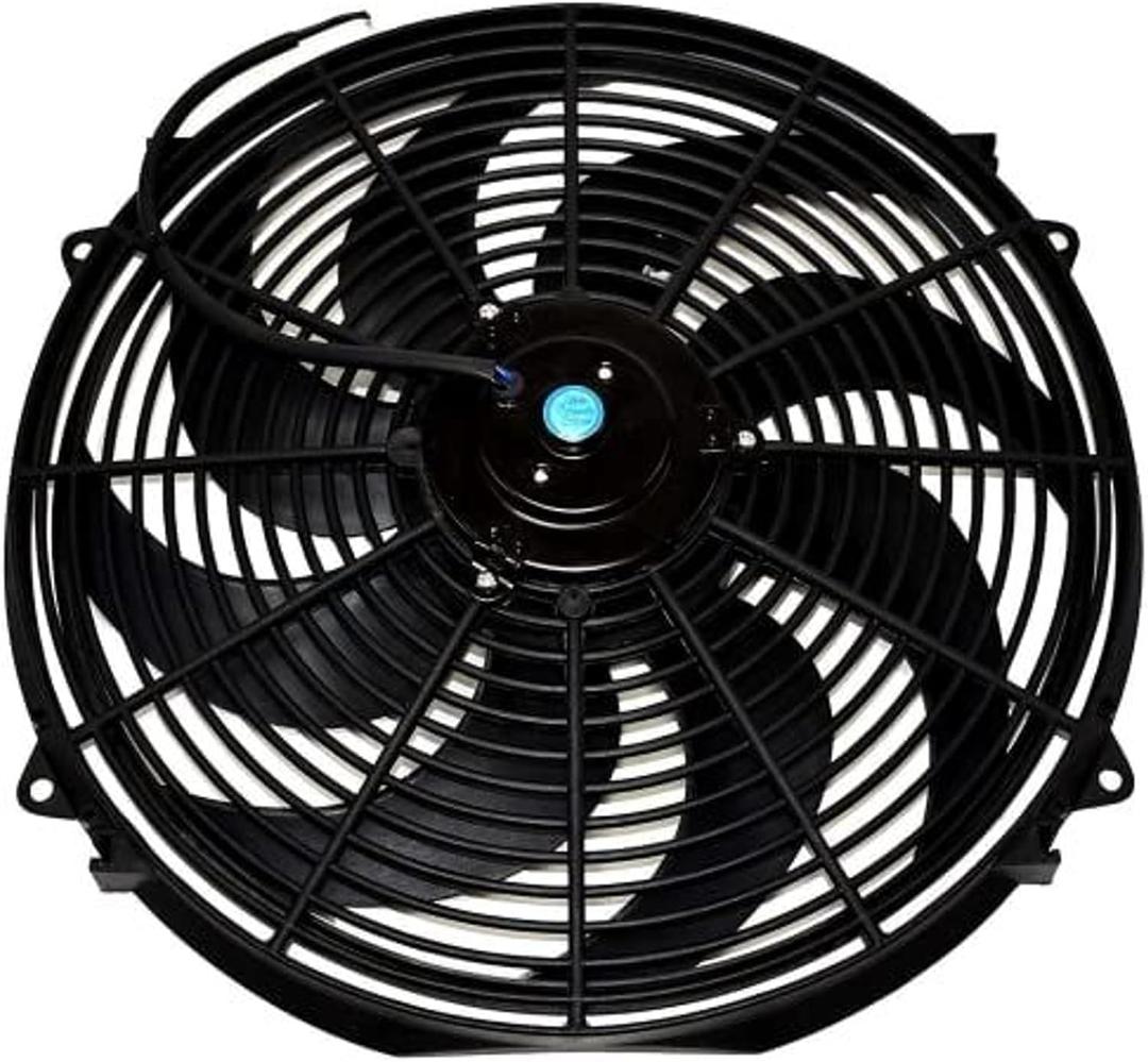 A-Team Performance Radiator Electric Cooling Fan - Electric Radiator Fan Kit for Cars - Reversible Push-Pull Assembly, 3000 CFM - Thermostat & Mounting Kit - 16 in, 12V, 8-Blade