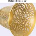 4 Pack Pendant Light Shade, Etched Chrysanthemum Metal Lampshade, 1-5/8" Fitter, 5.12" Height, 6" Diameter, Fits for Lamp Shade Ceiling Fan Light Covers Replacements, Electroplated Bronze Inside Gold