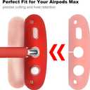 Case for Airpods Max Headphones, Ear Pad Cases Cover/Ear Cups Cover/Headband Cover for AirPods Max (USB-C/Lightning)(2024/2020), Silicone for Airpod Max, Accessories Cass(Red)