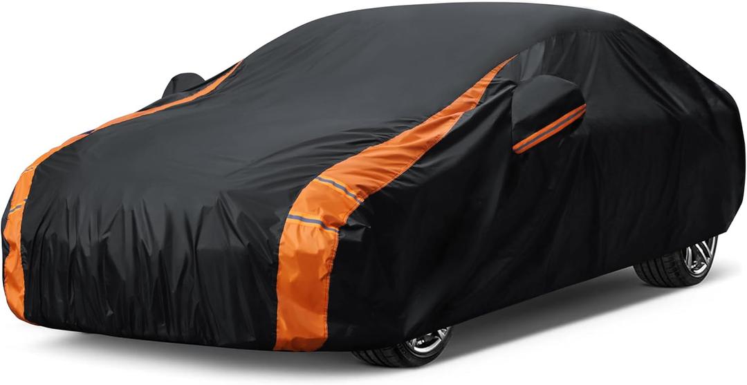 in Full Exterior Sedan Waterproof Car Cover All Weather, Waterproof, UV Resistant, Dustproof and Snowproof Fit Toyota Corolla/Prius, Honda Civic, Kia Forte, Nissan Sentra,Audi A3 etc.Size A3