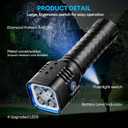 WdtPro Rechargeable Flashlights High Lumens, 2000mAh Super Bright LED Flashlight, Metal Pocket Flash Light Small EDC Flash Light for Home Camping Fishing Hiking
