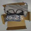 Eyekepper 5-pack Oversized Reading Glasses Square Large Frame Readers for Men and Women - 3 Black and 2 Blue +2.00