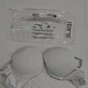 Push Up Thick Padded Plunge Underwire T Shirt Lace Bra Lift Support for Women Add One Cup (36C)
