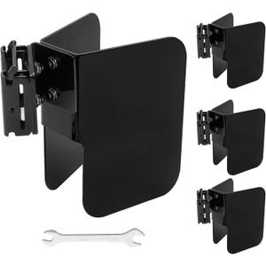 4Pack E-Track Wheel Chock for Motorcycle, E Track Dirt Bike Wheel Chocks, E-Track Accessories Hardware, Supports Tires up to 6 Wide Black