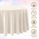 6Pcs 84Inch Beige Tablecloths for Round Tables,Disposable Plastic Ivory Table Cloth,Waterproof Cream Table Cover for Birthdays Weddings Anniversary Party Decorations