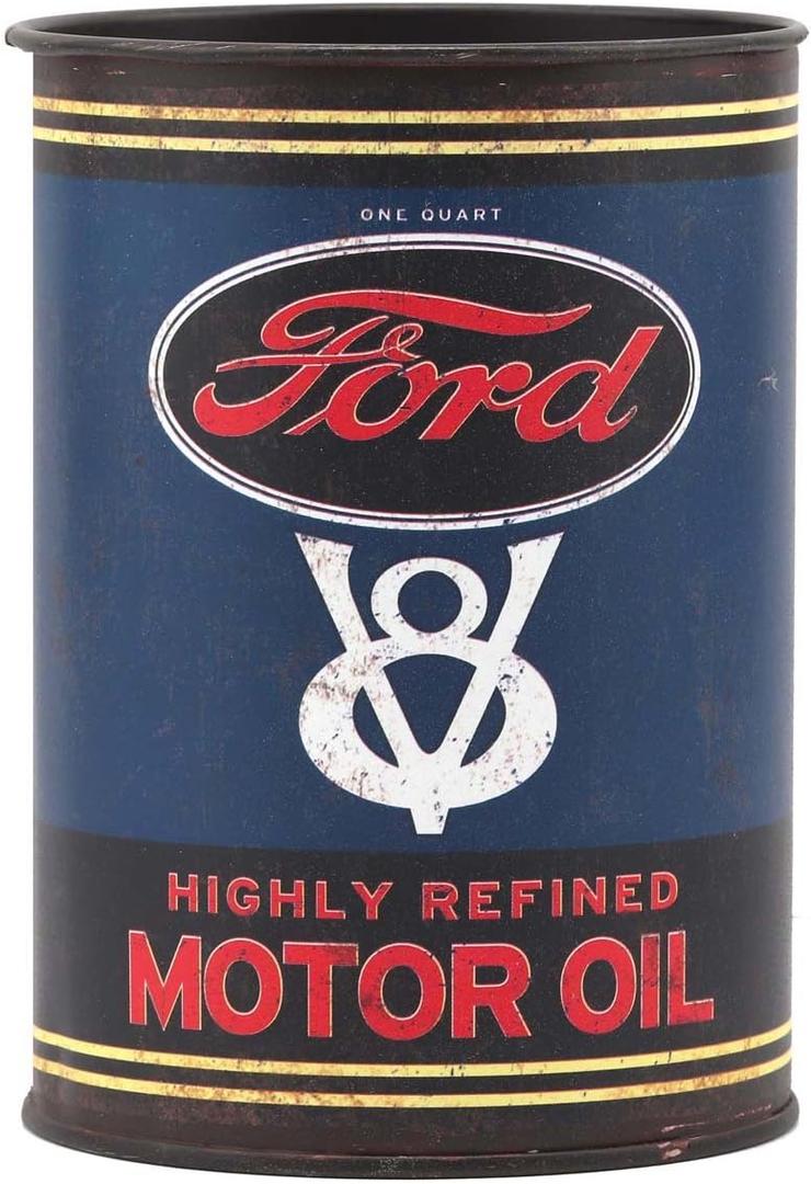 Ford V8 Motor Oil Metal Can - Vintage Oil Can for Man Cave or Garage - Great Gift Idea