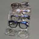 SIGVAN 5 Pack Blue Light Blocking Reading Glasses Fashion Square Computer Readers for Women Men, Anti UV Ray Nerd Eyeglasses (5 Mix, 1.0)