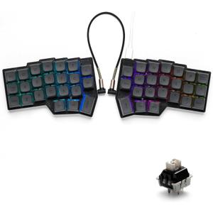 YIVU CORNE V4 Wired Split Mechanical Keyboard 40% Layout 3 * 6 orthogonal Ergonomic Support QMK/Vial Key remapping Custom hot-swappable RGB Gaming Keyboard Pre-Lubricated Linear Switch Smooth Feel