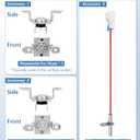 DLEX4000B DLGX4001W High Limit Thermostat & Thermistor Kit Fit for LG DLE3600V DLE7000W DLE7100W DLE7150W DLE7300VE DLE7300WE DLE7400VE DLE7400WE DLEX4200B DLEX4500B DLEX8900B DLEX8980V DLG1102W