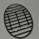 DIMESHY Roasting Rack, Black with Integrated Feet, Enamel Finished, Nonstick, fit for 13 inches oval roasting pan, safety, dishwasher, Great for Basting, Cooking, Drying, Cooling rack.(10x 6.5)