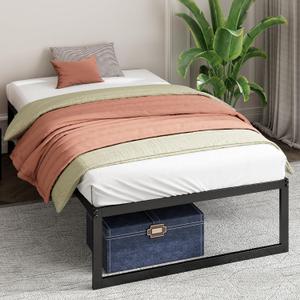Zinus ABEL Metal Platform Bed Frame/Mattress Foundation with Steel Slat Support/No Box Spring Needed/Easy Assembly, Twin