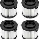 4-Pack SF65 Replacement HEPA Vacuum Filters for Simplicity S65, S65S, S65D, S65P Cordless Stick & Handheld Vacuum Cleaner, Washable & Reusable Vacuum Filter Replacements