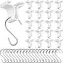 Moxweyeni 15 Pack Drop Ceiling Hooks for Hanging Ornament Christmas Classroom Supplies Hanging Ceiling Tile Metal Hangers for School Classroom Office (S Hook)