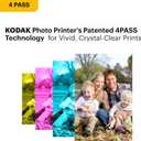 KODAK Dock Plus 4x6'' Photo Printer, 10 Sheets, Docking & Bluetooth Smartphone Printer for iPhone & Android, Instant Color Prints, 4PASS Dye Sublimation