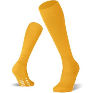 FITRELL 2/3 Pack Soccer Socks Baseball Softball For Youth Kids Boys Girls, Over-The-Calf Football Socks for Adult Men Women (X-Small)