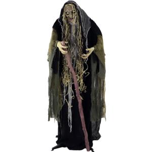 Haunted Hill Farm 68" Standing Witch Halloween Animatronic