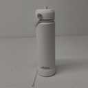 Mininoo Insulated Stainless Steel Water Bottle with Straw, Ceramic-Lined, BPA-Free & Leak-Proof, 24 oz, White