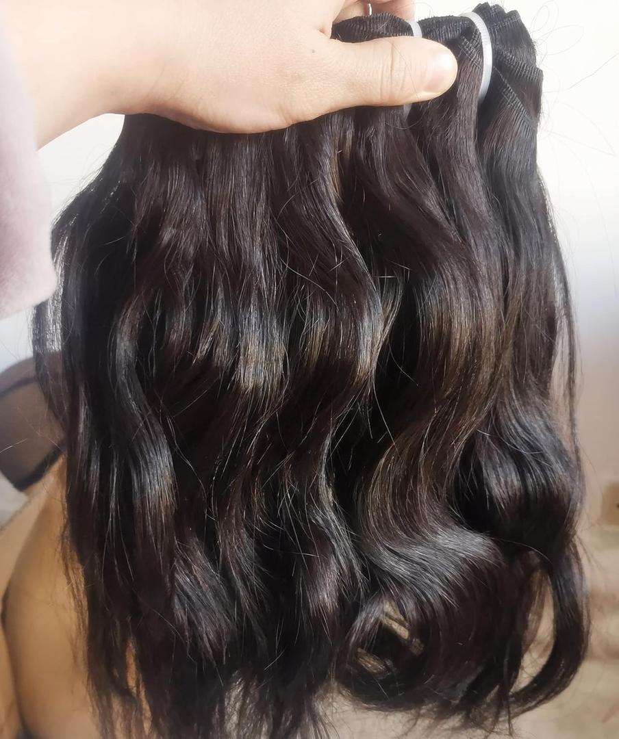 Last 5 Years One Donor Short Raw Natural Wavy Cambodian Human Hair 2 Bundles 100% Real Virgin Unprocessed Cuticle Aligned Weave Can Bleached to #613 Color Easily (wavy 10" 10", natural color)