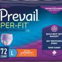 Prevail Per-Fit for Women Daily Protective Underwear, Pull-up Disposable Adult Diaper for Women, Extra Absorbency, Large, 72 Count (4 Packs of 18)
