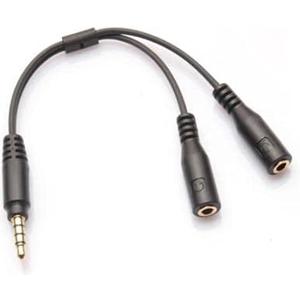 2 x Double Microphone Splitter Cable 3.5mm