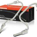 2 x A-Premium Rear Side Brake Hydraulic Hose Compatible with Volkswagen and Audi Models - Jetta 2005-2018, Golf 2010-2014, Golf R 2012-2013, Beetle 2012-2019, A3, A3 Quattro, Eos, GTI, TT, R32, Rabbit