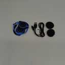 Small Bluetooth Headphones Wrap Around Head - Sports Wireless Headset with Built in Microphone and Crystal-Clear Sound, Foldable and Carried in The Purse, and 12-Hour Battery Life, Blue