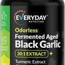 Odorless Fermented Aged Black Garlic Extract with Turmeric Complex, Ginger, Black Pepper Extract, 120 Veggie Capsules, Exp date: 

06/2029
