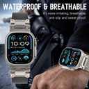 FULLIFE Stretchy Bands for Apple Watch Ultra 3/2/1 Band 49mm 46mm 45mm 44mm for Men, Rugged Solo Loop Nylon Sport Elastic Braided Straps for iWatch Series 11 10 9 8 7 6 5 4 3 SE3 with Metal Connector (Titanium Adapter-Gray)