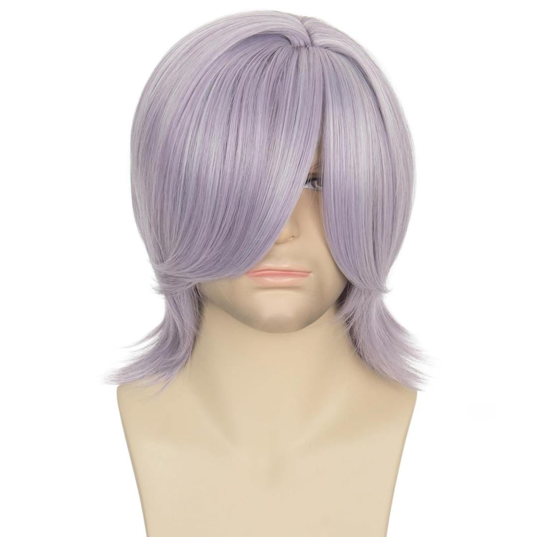 Miss U Hair Men's Purple Short Straight Wig Cosplay Halloween Party Costume Wigs
