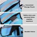 Adjustable Weighted Vest for Women & Men, 4-10lb/11-20lb/20-32lb Vest with 6 Ironsand Weights for Strength Training and Home Workout, Weight Vest with Reflective Strip for Running, Walking (Blue)