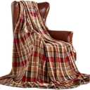 MERRYLIFE Throw Blanket Plaid| Ultra-Plush Soft Colorful Oversized | Decorative Couch Travel Blanket | (50" 60", Love Urban)