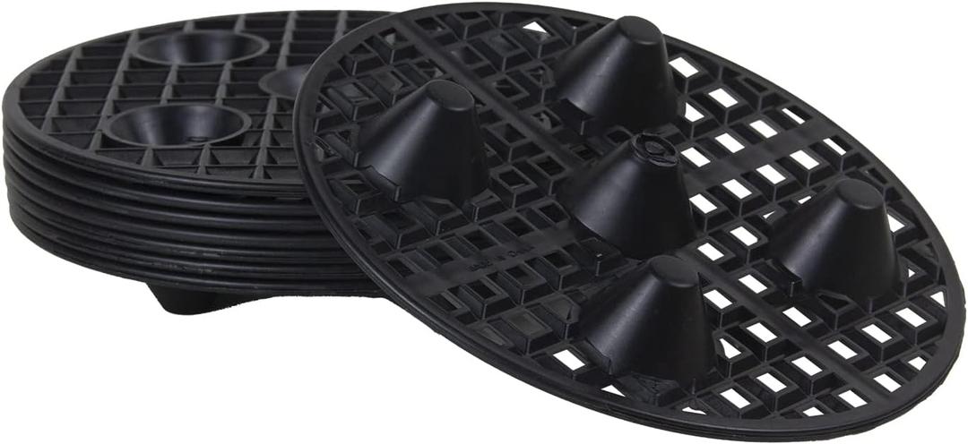 12 PCS Plant Level Pot Elevator, Heavy Duty Plant Stands, Plant Saucer Riser for Indoor Plant Flower Pot Grow Drainage, Plant Pot Saucer for Prevent Rot and Damage on Patio & Deck (11.8 inch)
