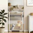 41" Extra Tall Cat Gate for Doorway, 30-32" Wide Auto Close Pet Gate with Extension Kits, No Drilling Pressure Mounted Dog Gate for Stairs, Doorways, Kitchen, Hallway