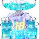 Zcvtbye Party Drink Shot Dispenser with 6 Shot Glasses Set - Acrylic Touchless Liquor Dispenser and Holder Shot Pourer for Beverage | Cider | Cocktail - Fun Bar Accessories Home Gifts (V2 LED)