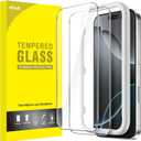 JETech Screen Protector for iPhone 16 Pro 6.3-Inch, Tempered Glass Film with Easy Installation Tool, Case-Friendly, HD Clear, 2-Pack