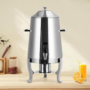 13L Large Commercial Coffee Urn Stainless Steel Hot Drinks Dispenser, 3.5 gal Hot Beverage Dispenser with Fuel Tray for Coffee Tea Juice Water