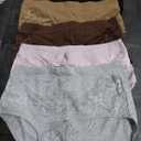 High Waisted Underwear for Womens Cotton Tagless Soft Ladies Panties Full Coverage Slight Tummy Control Briefs 5 Pack, Size: L