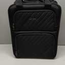 LUGGEX Underseat Carry On Luggage with Wheels, UDK-Plus Large-Capacity Lightweight Soft Sided Personal Item Suitcase for Short Trips (UX-Plus, Black, 16 Inch)