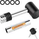 METOWARE Right-Angle Head Trailer Hitch Receiver Lock, 1/2" Diameter Pin Lock with 5/8" Adaptor, 2-3/4" Pin Fits 2" or 2-1/2" Receiver