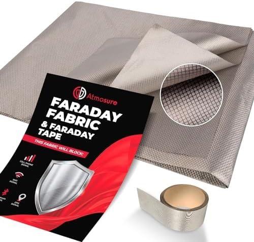 ATMOSURE Faraday Fabric & Tape Kit — Military Grade DIY Faraday Bags — 5G, EMP & EMF Protection — EMF Blocker