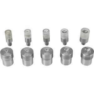 5 Sets Double Caps Rivets Dies(5mm/6mm/8mm/10mm/12mm), silver